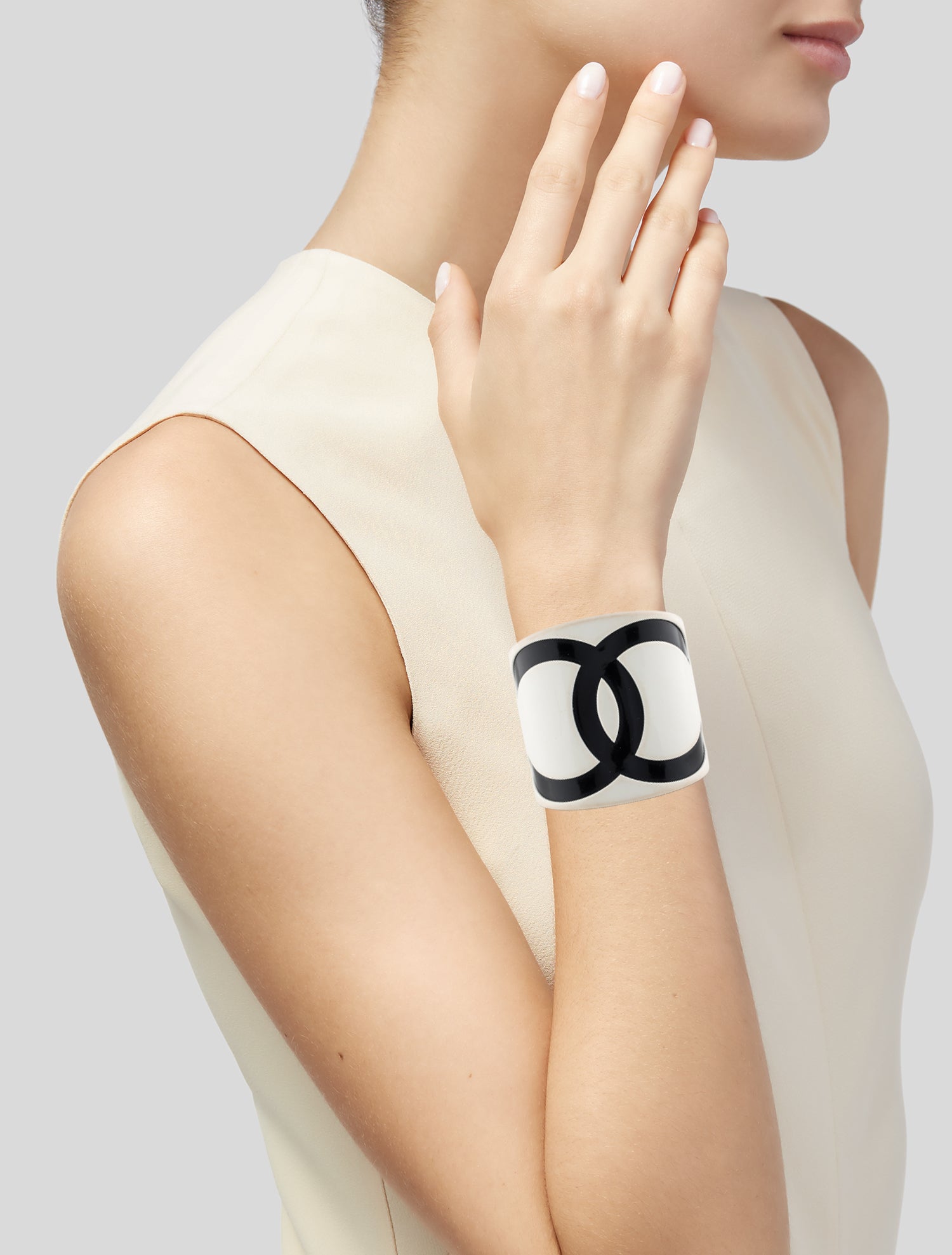 Chanel Resin CC Logo Cuff