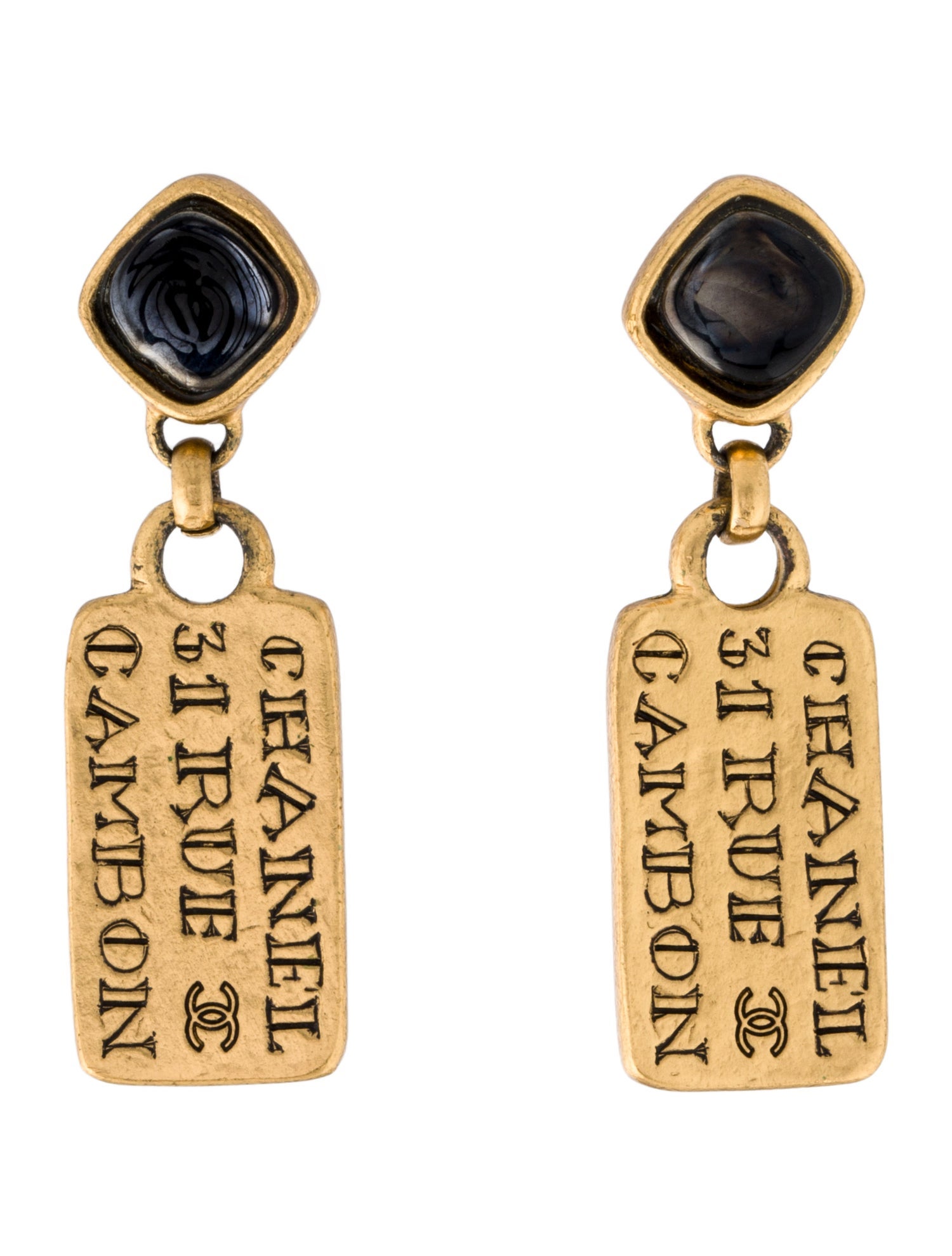 Chanel Vintage Gripoix Maltese 31 Rue Cambon Drop Earrings