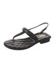 Chanel 2021 Interlocking CC Logo T-Strap Sandals