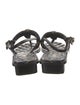 Chanel 2021 Interlocking CC Logo T-Strap Sandals