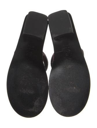 Chanel 2021 Interlocking CC Logo T-Strap Sandals