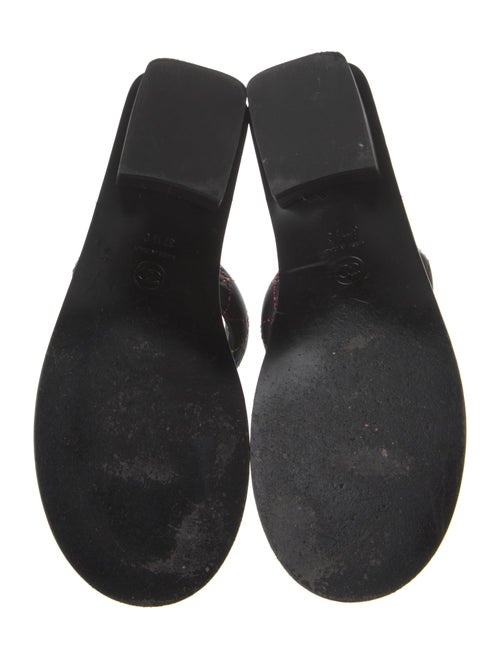 Chanel 2021 Interlocking CC Logo T-Strap Sandals