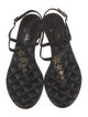 Chanel Interlocking CC Logo Leather T-Strap Sandals