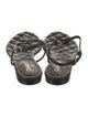 Chanel Interlocking CC Logo Leather T-Strap Sandals