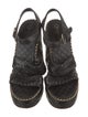 Chanel Interlocking CC Logo Leather Espadrilles