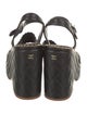 Chanel Interlocking CC Logo Leather Espadrilles