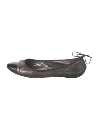 Chanel Leather Colorblock Pattern Ballet Flats