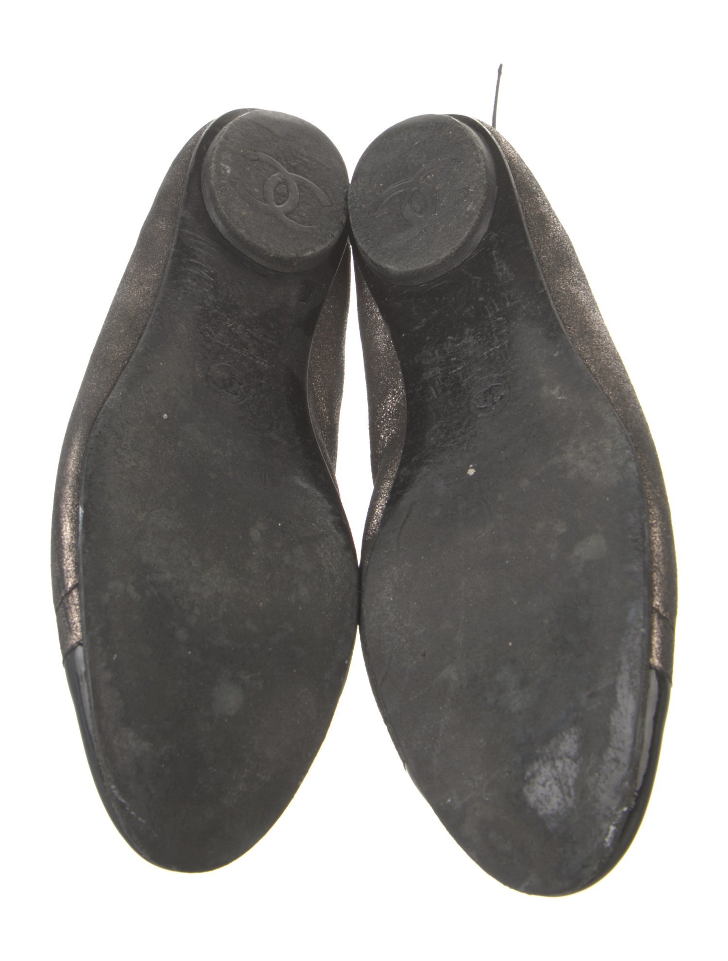 Chanel Leather Colorblock Pattern Ballet Flats