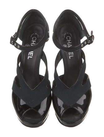 Chanel Interlocking CC Logo Canvas D'Orsay Pumps