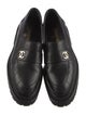 Chanel Interlocking CC Logo Leather Loafers