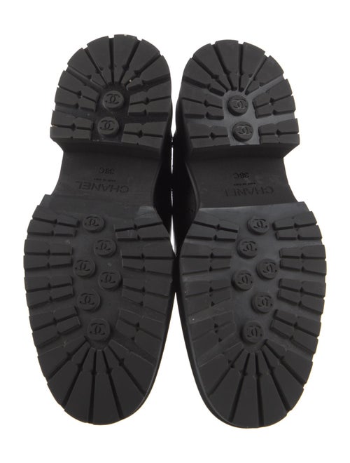 Chanel Interlocking CC Logo Leather Loafers