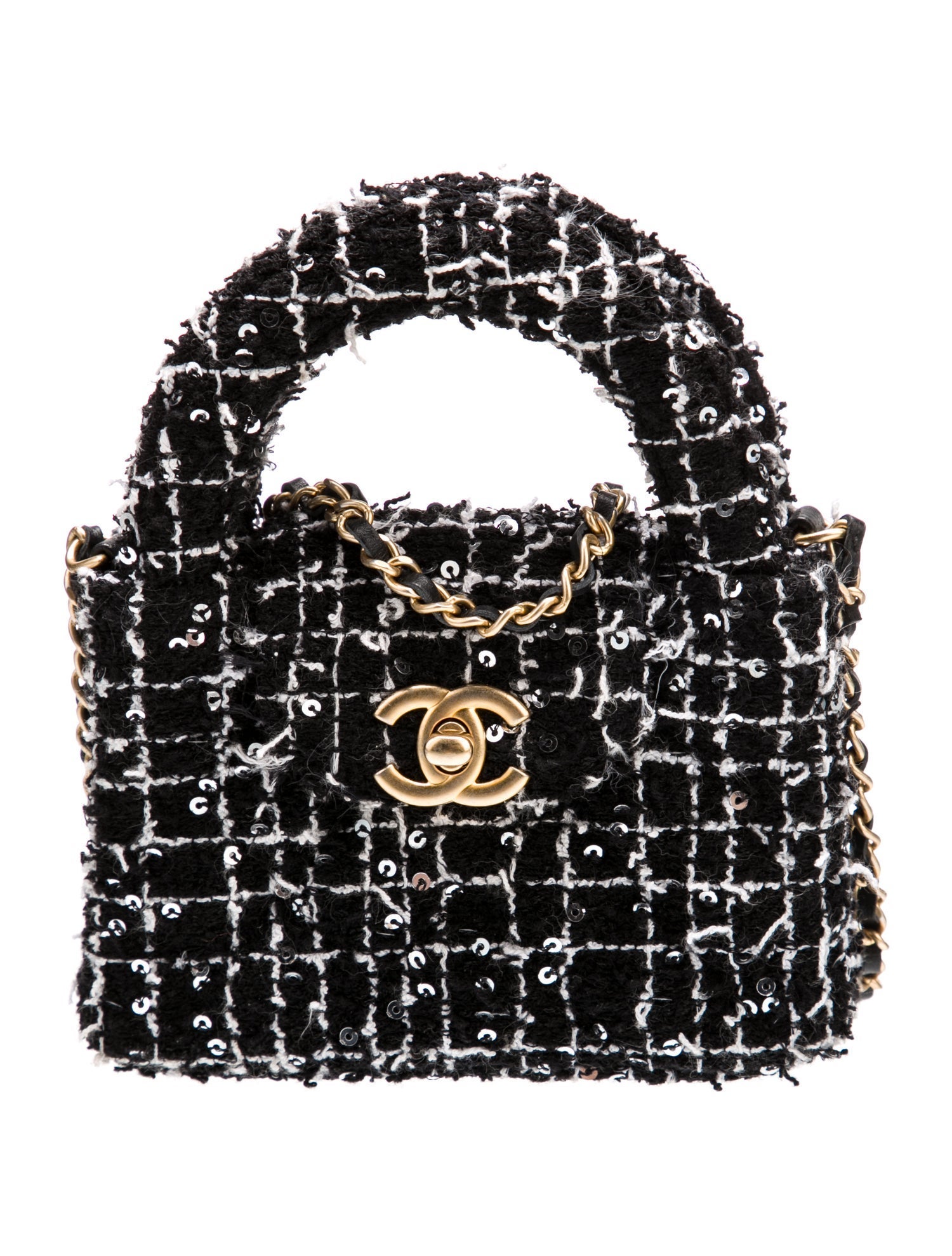 Chanel 2024 Tweed Nano Kelly Shopper