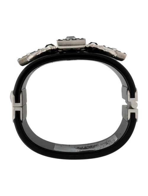 Chanel Resin & Strass Hinge Bangle Bracelet