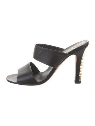 Chanel Interlocking CC Logo Lambskin Mules