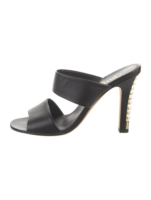 Chanel Interlocking CC Logo Lambskin Mules