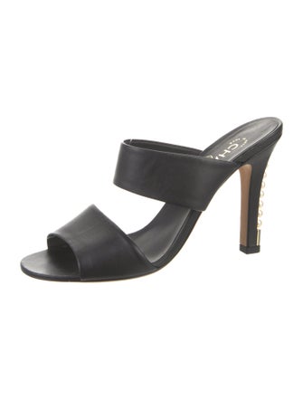 Chanel Interlocking CC Logo Lambskin Mules