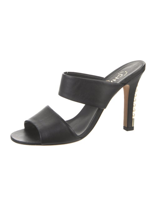 Chanel Interlocking CC Logo Lambskin Mules