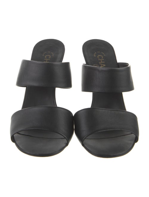 Chanel Interlocking CC Logo Lambskin Mules
