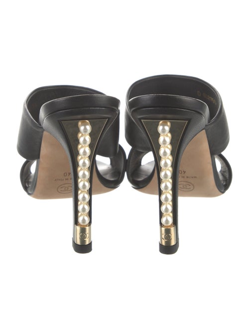Chanel Interlocking CC Logo Lambskin Mules
