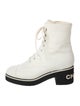 Chanel 2021 Interlocking CC Logo Combat Boots