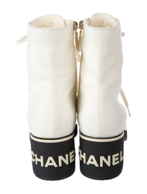 Chanel 2021 Interlocking CC Logo Combat Boots