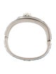 Chanel Fabric & Faux Pearl CC Hinged Bangle Bracelet