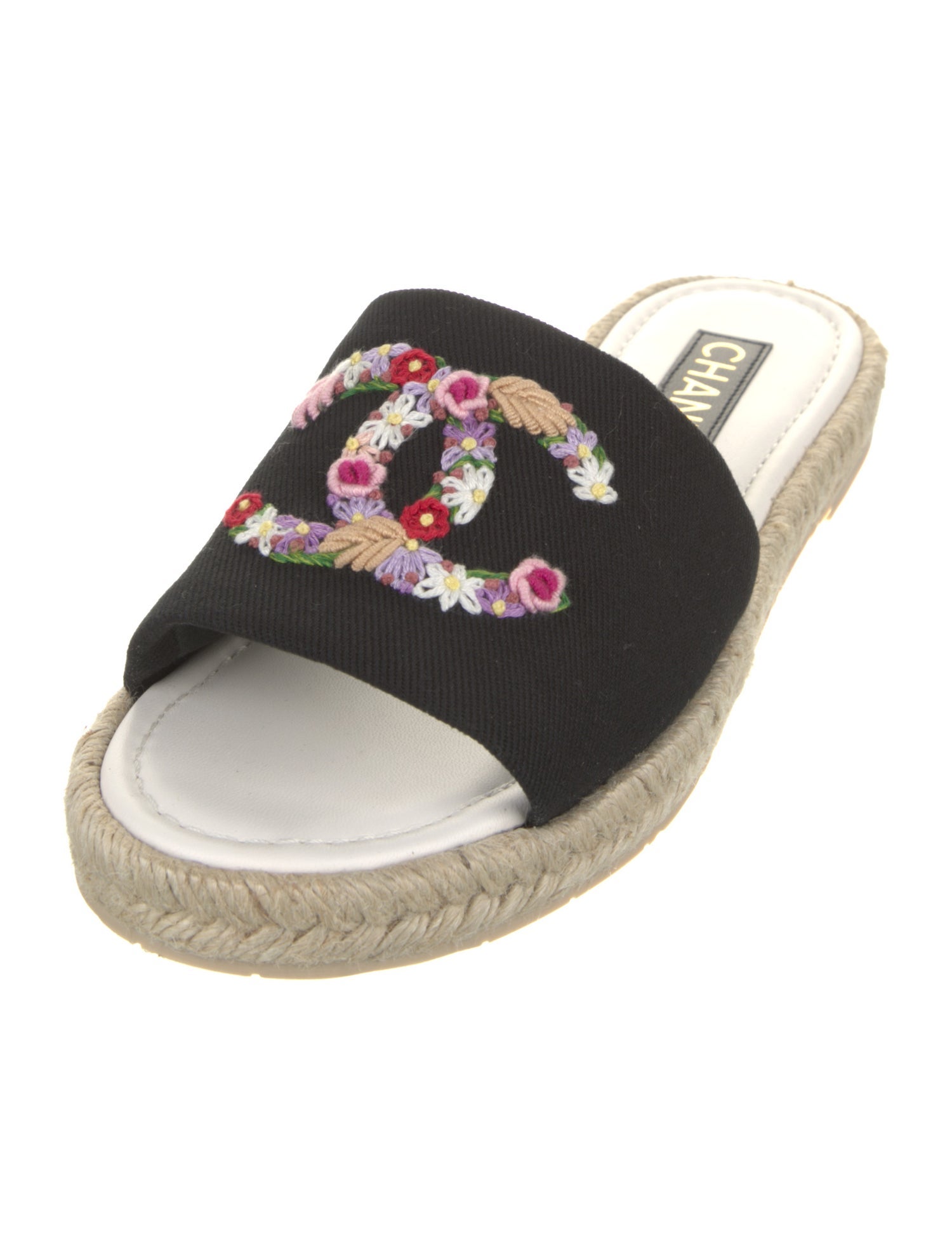 Chanel Interlocking CC Logo Canvas Espadrilles w/ Tags