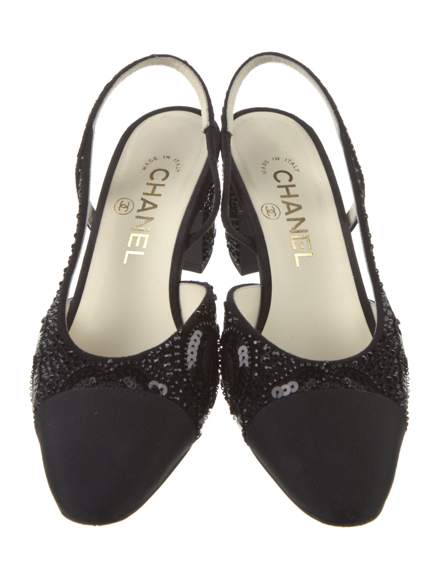 Chanel 2024 Interlocking CC Logo Slingback Pumps