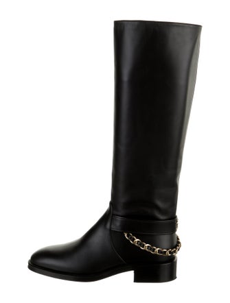 Chanel 2022 Interlocking CC Logo Riding Boots