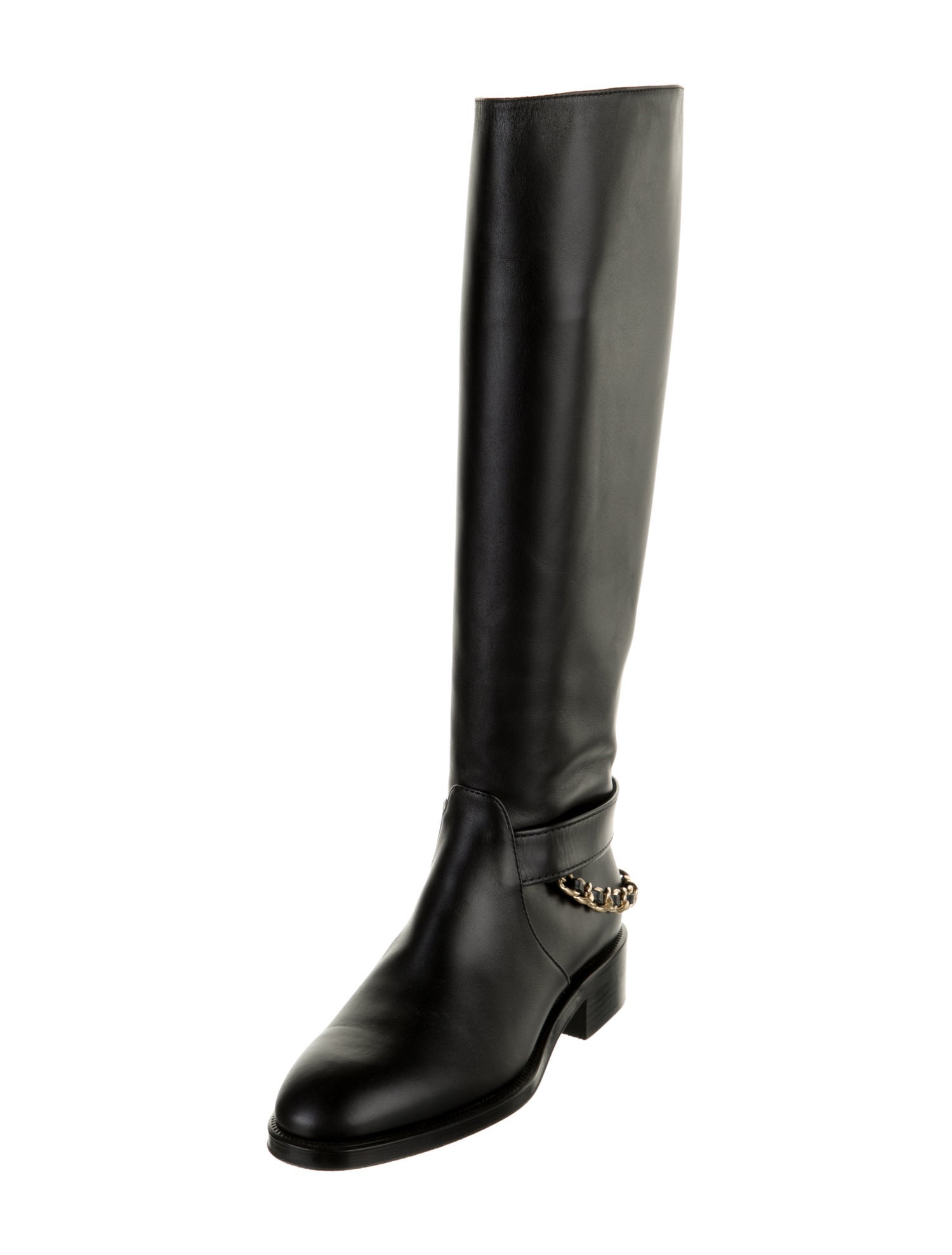 Chanel 2022 Interlocking CC Logo Riding Boots