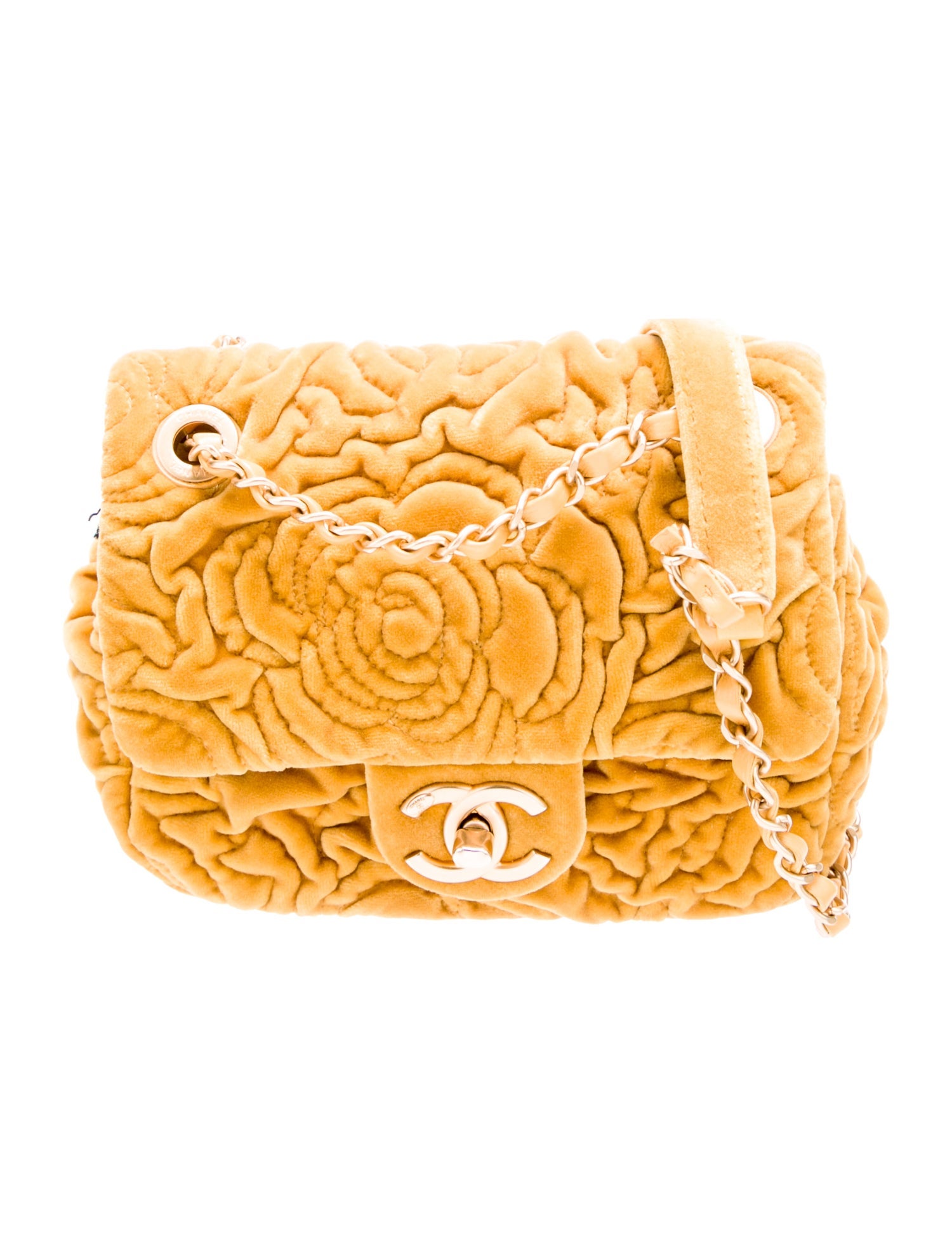 Chanel Mini Square Camellia Flap Bag