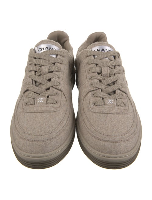 Chanel Interlocking CC Logo Wool Sneakers