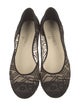 Chanel Interlocking CC Logo Lace Ballet Flats