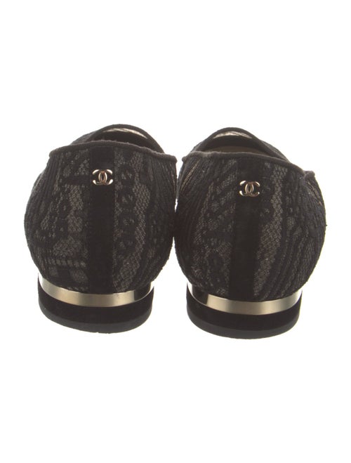 Chanel Interlocking CC Logo Lace Ballet Flats