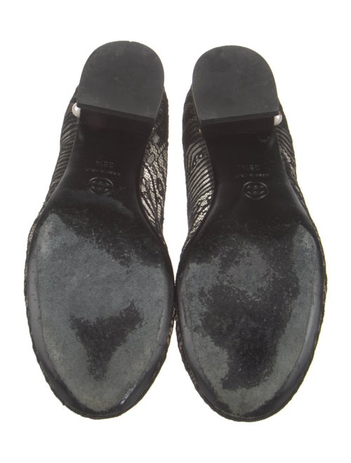 Chanel Interlocking CC Logo Lace Ballet Flats