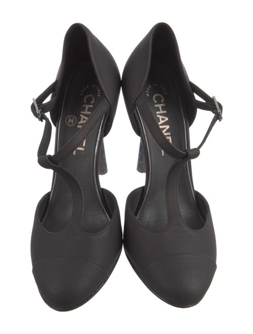 Chanel 2011 Interlocking CC Logo T-Strap Pumps