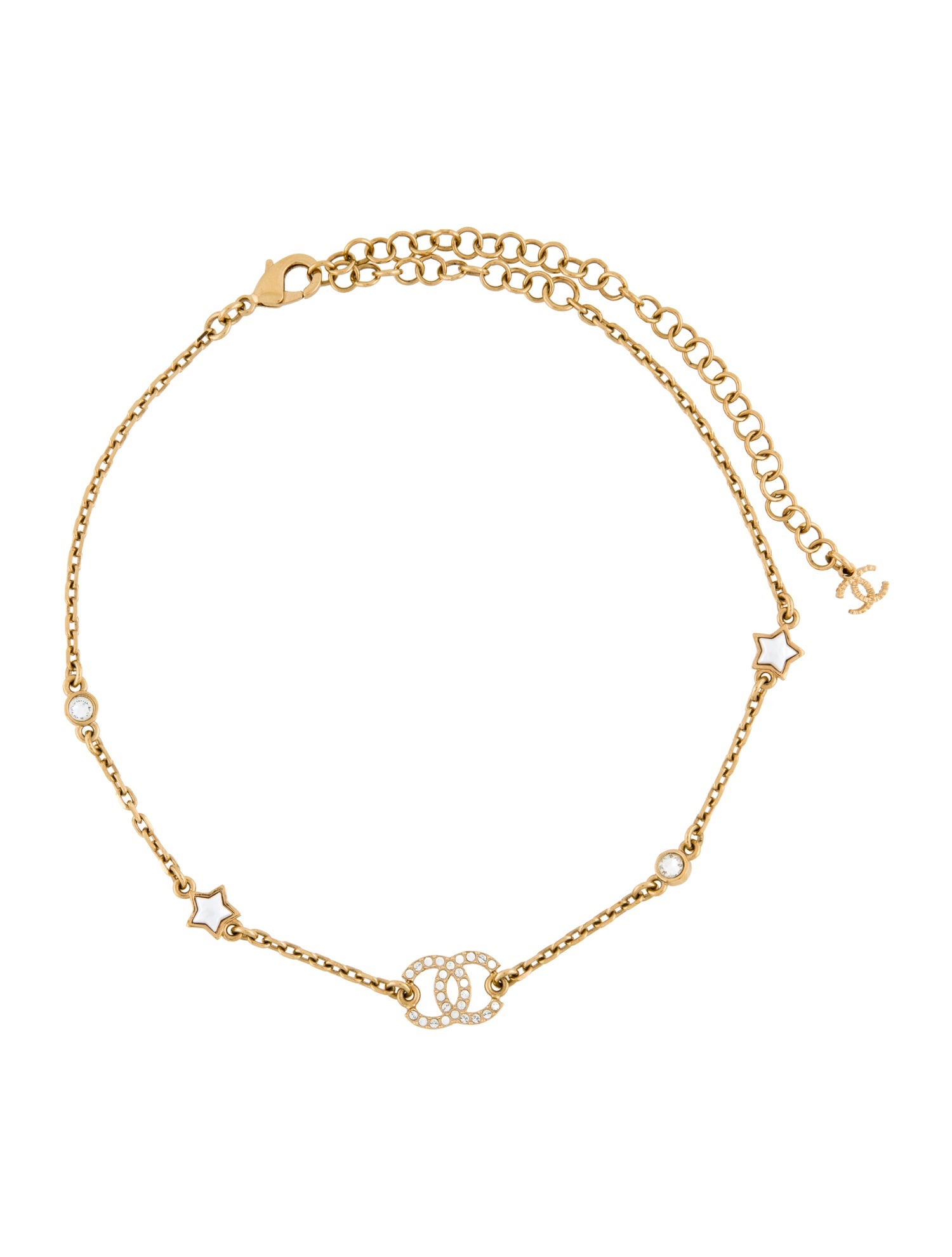Chanel 2024 Faux Pearl & Strass Choker Necklace