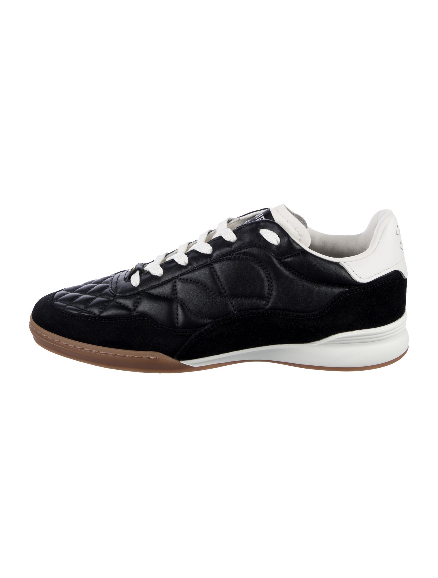 Chanel Interlocking CC Logo Leather Sneakers