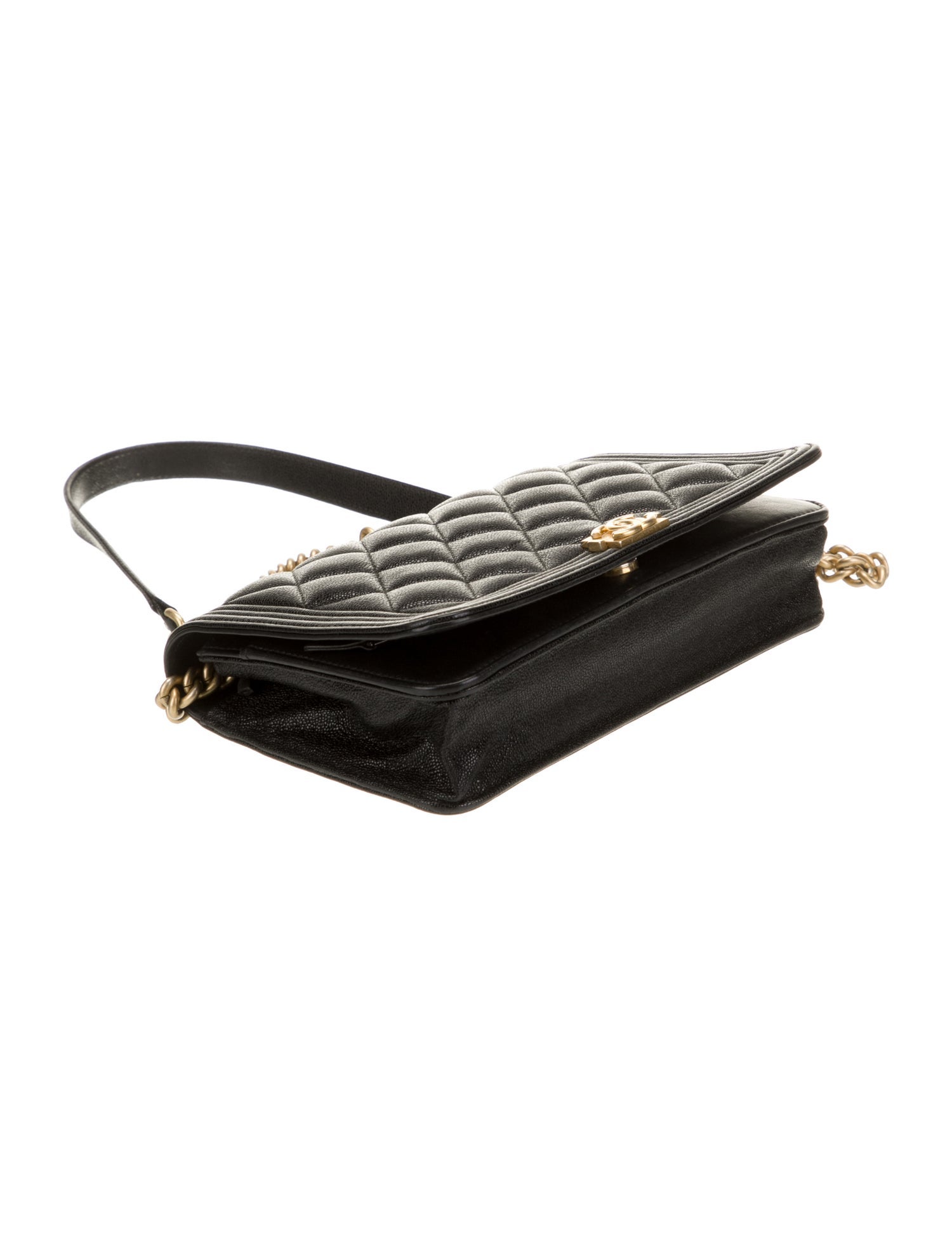 Chanel Boy Wallet On Chain - Black Crossbody Bags, Handbags