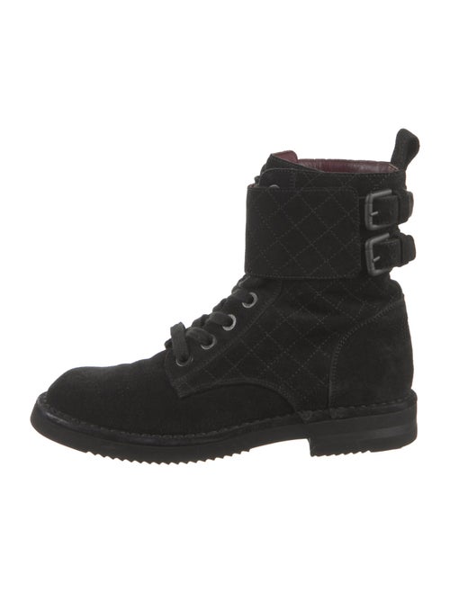 Chanel 2014 Interlocking CC Logo Combat Boots