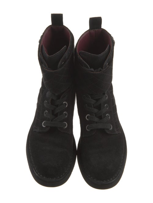 Chanel 2014 Interlocking CC Logo Combat Boots