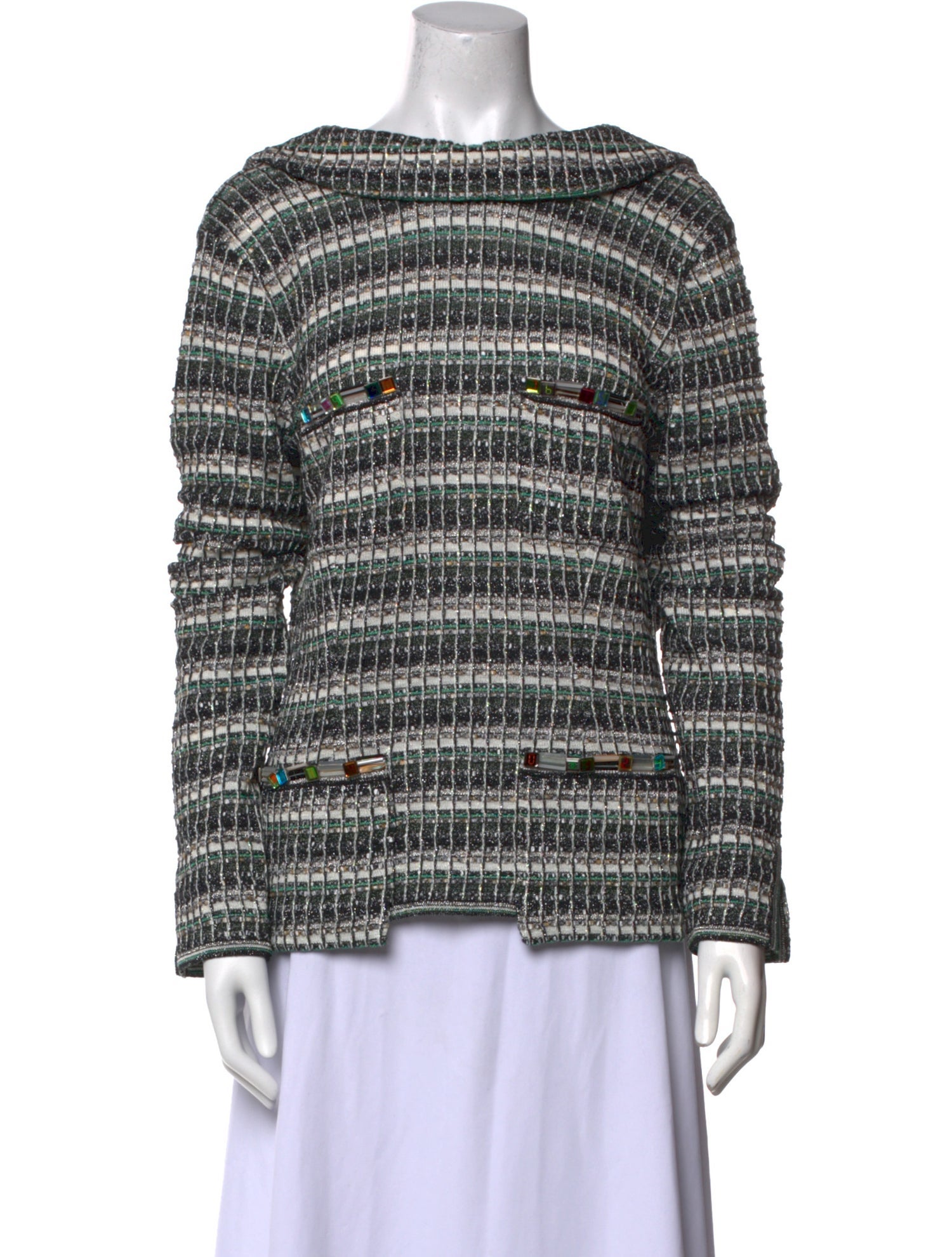 Chanel 2017 Printed Blouse w/ Tags