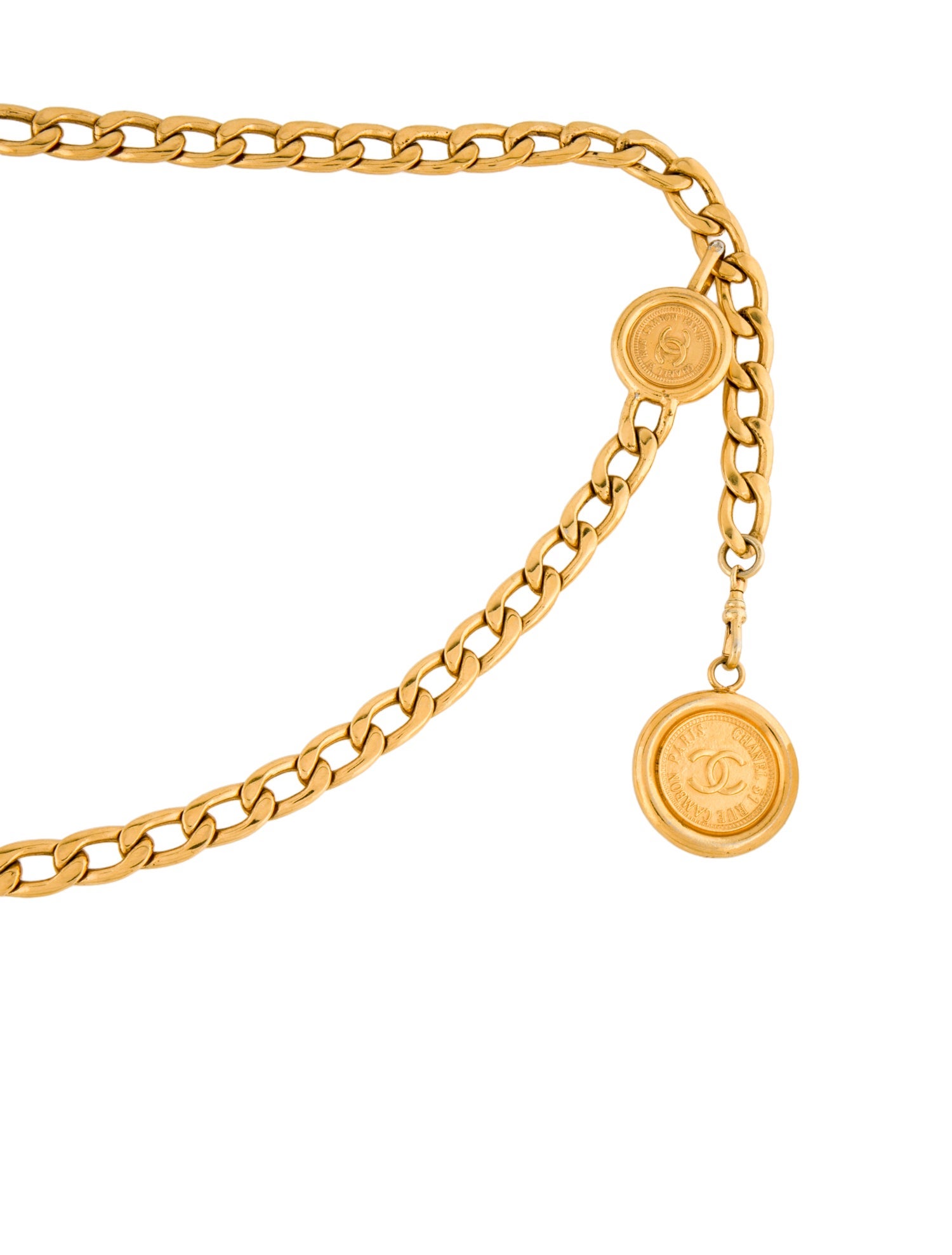 Chanel Vintage Interlocking CC Logo Chain-Link Belt