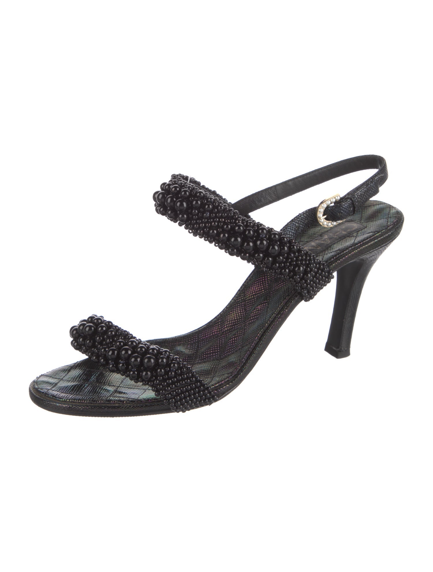 Chanel 2018 Interlocking CC Logo Slingback Pumps