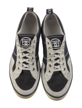 Chanel Interlocking CC Logo Canvas Sneakers