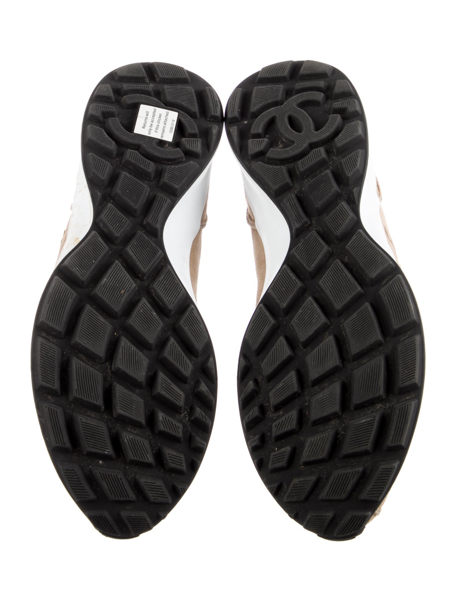 Chanel Interlocking CC Logo Suede Athletic Sneakers