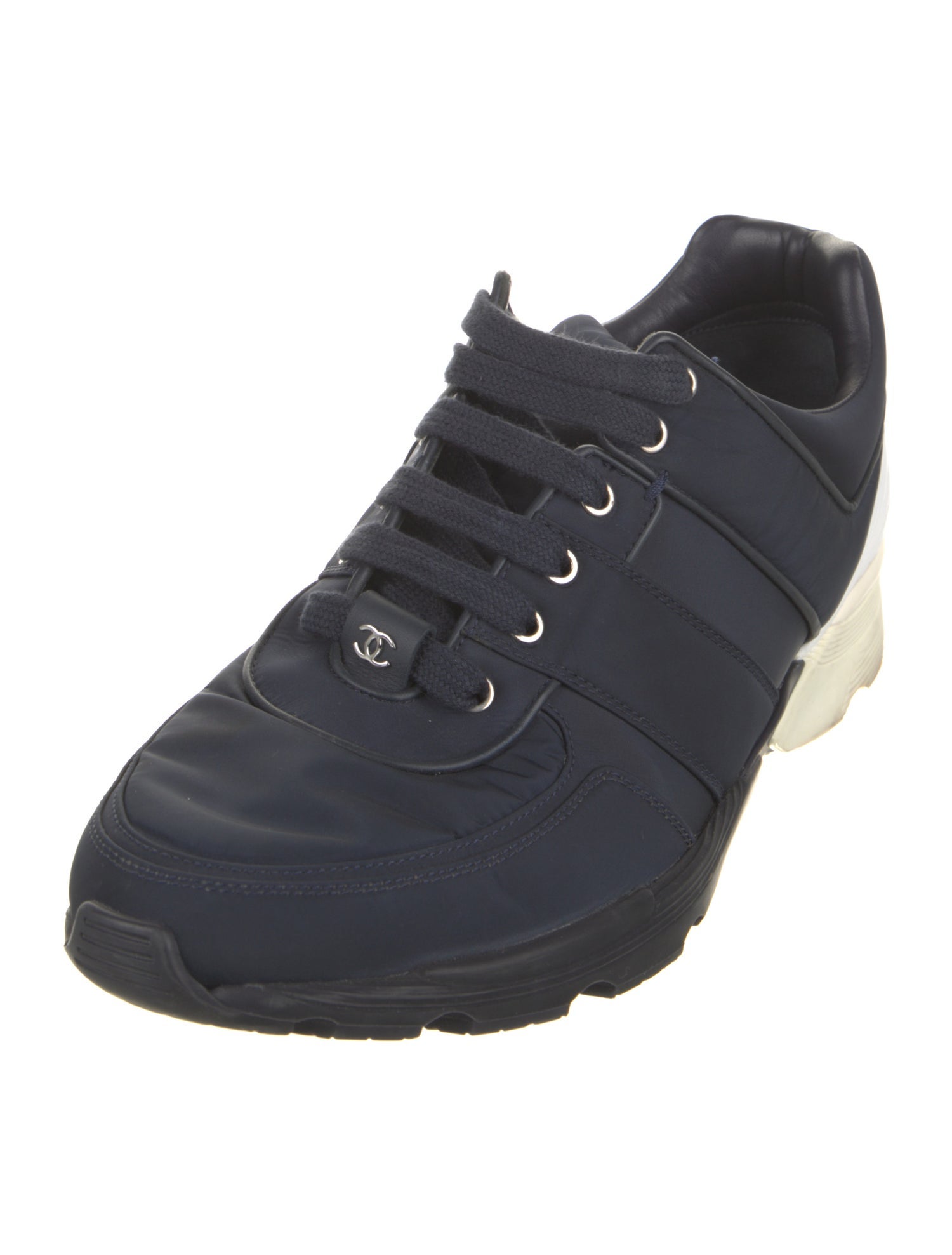 Chanel Interlocking CC Logo Nylon Sneakers