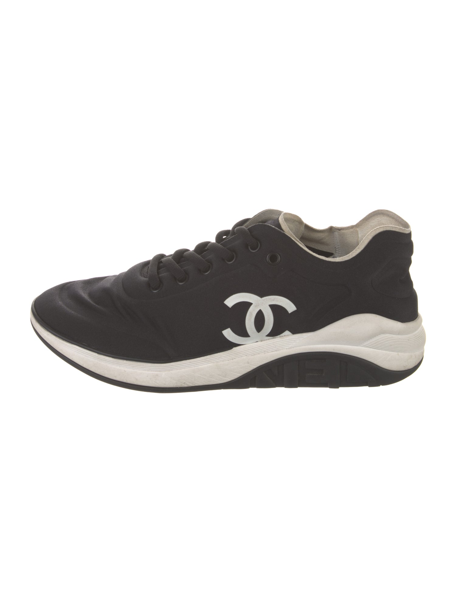 Chanel Interlocking CC Logo Nylon Sneakers