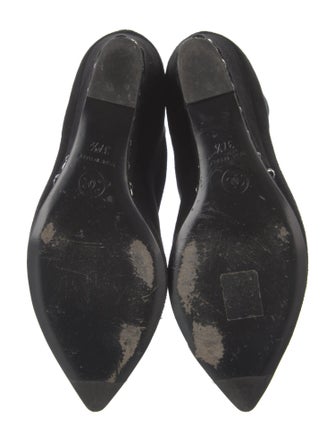 Chanel Interlocking CC Logo Suede Boots