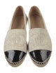 Chanel Interlocking CC Logo Leather Espadrilles